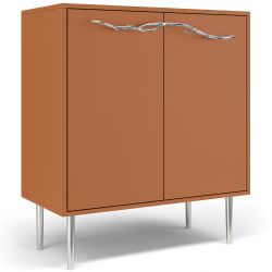 Комод Арт Колор matte Стайл Сильвер с 2 полками Томленый оранжевый матовый