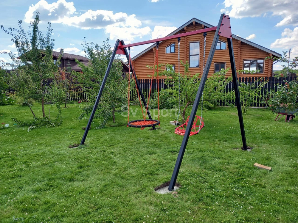 Монтаж уличных качелей Sv Sport