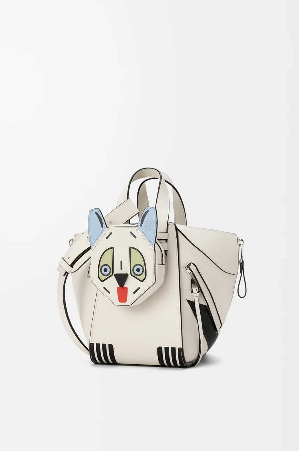Loewe Компактная сумка Hammock Futurist Cat из классической телячьей кожи, экрю