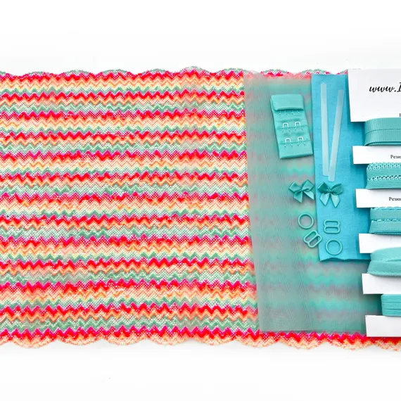 Набор кружевной ментол/мультиколор