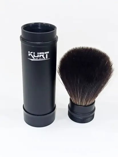 Дорожный помазок для бритья KURT, металлический тубус, К_10202S
