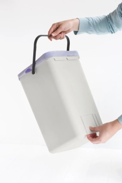 Brabantia Контейнер для мусора Sort & Go 12л Светло-серый