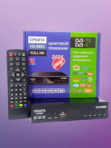 Цифровая ТВ приставка DVB-T2/C Wi-Fi MeeCast Орбита HD-999C