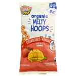 Earth's Best, органический Melty Hoops, кукурузный снек, для детей от 8 месяцев, клубника и манго, 4 порционных упаковки по 9 г (0,32 унции)