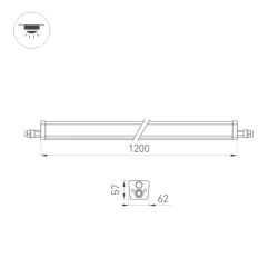 Светильник ALT-TUBULAR-1200-28W Day4000 (WH, 120 deg, 230V) (Arlight, IP65 Пластик, 5 лет) 046446