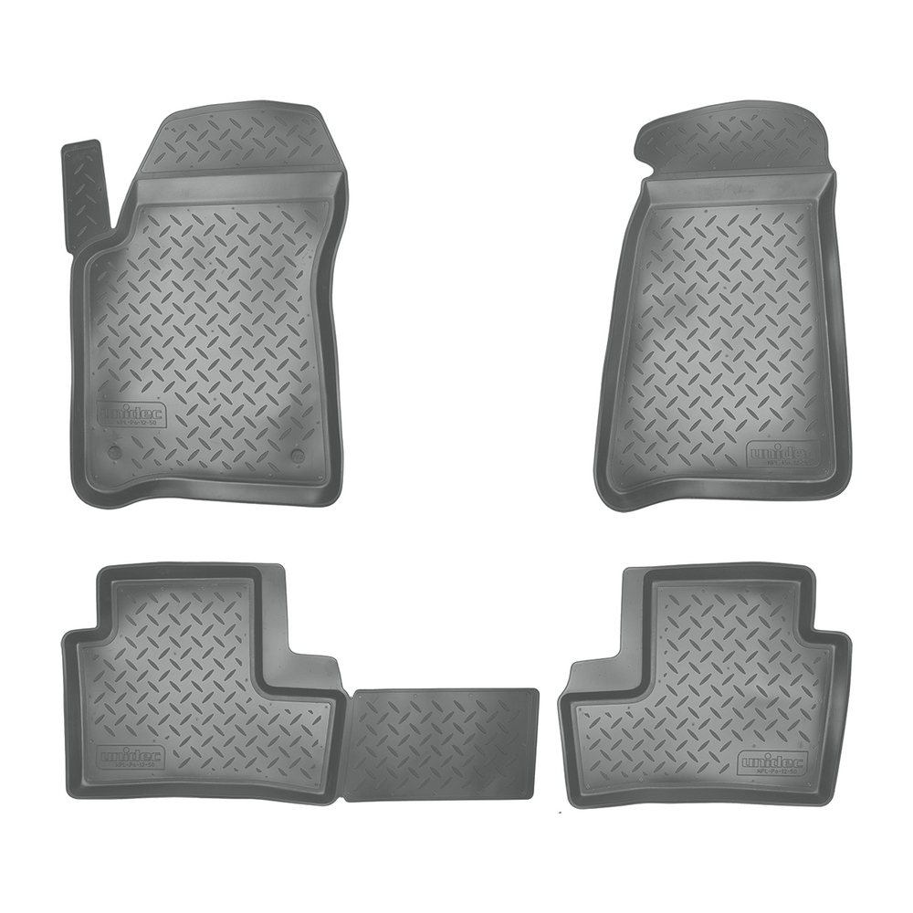 Ковры в салон Norplast/Unidec для VAZ 2123-Chevrolet-Niva (2002-2009)Полиуретан,Серый, арт.NPL-Po-12-50-G