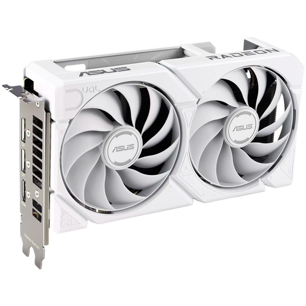 ASUS Video Card AMD Radeon RX 9060 XT White 16GB GDDR6 2220 / 3230 , 2048sp, 32 RT-core, 128 bit, 2.5 slots, 8 pin, HDMI, DisplayPort