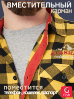 Мужская рубашка фланелевая Alaskan желтая клетка L