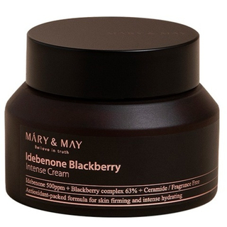 Крем для лица с идебеноном и ежевичным комплексом MARY&MAY Idebenone Blackberry Intense Cream 70 гр