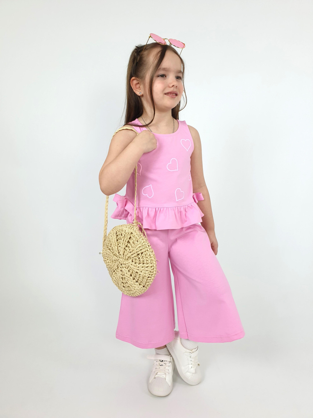 02-148-4 Комплект для девочки (туника+брюки)