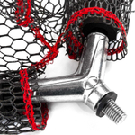 Подсачек круглый прорезиненный телескопический (d45)