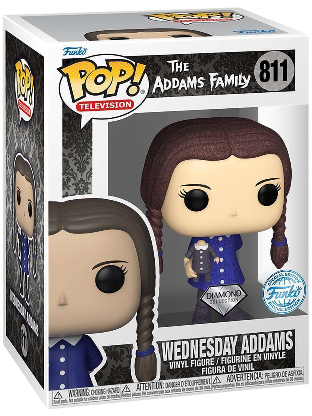 Фигурка Funko POP! TV Addams Family Wednesday Addams (DGLT) (Exc) (811) 82389