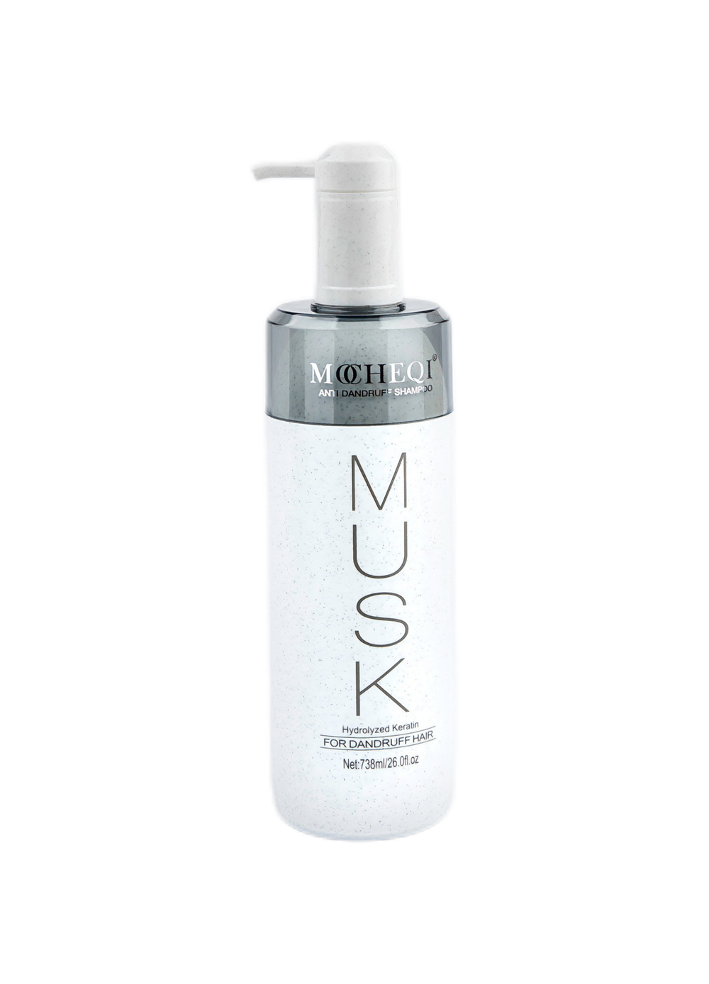 MOCHEQI MUSK SHAMPOO ANTI DANDRUFF / Шампунь против перхоти с гидролизованным кератином и маслом жожоба