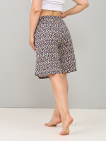 Юбка-шорты Ю-004/цветочки-желтооранжевые