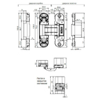 Петля скрытая Apecs 110*30-3D-Z-BLM черный матовый (R15) (B2B) аналог AGB Eclipse 2.0