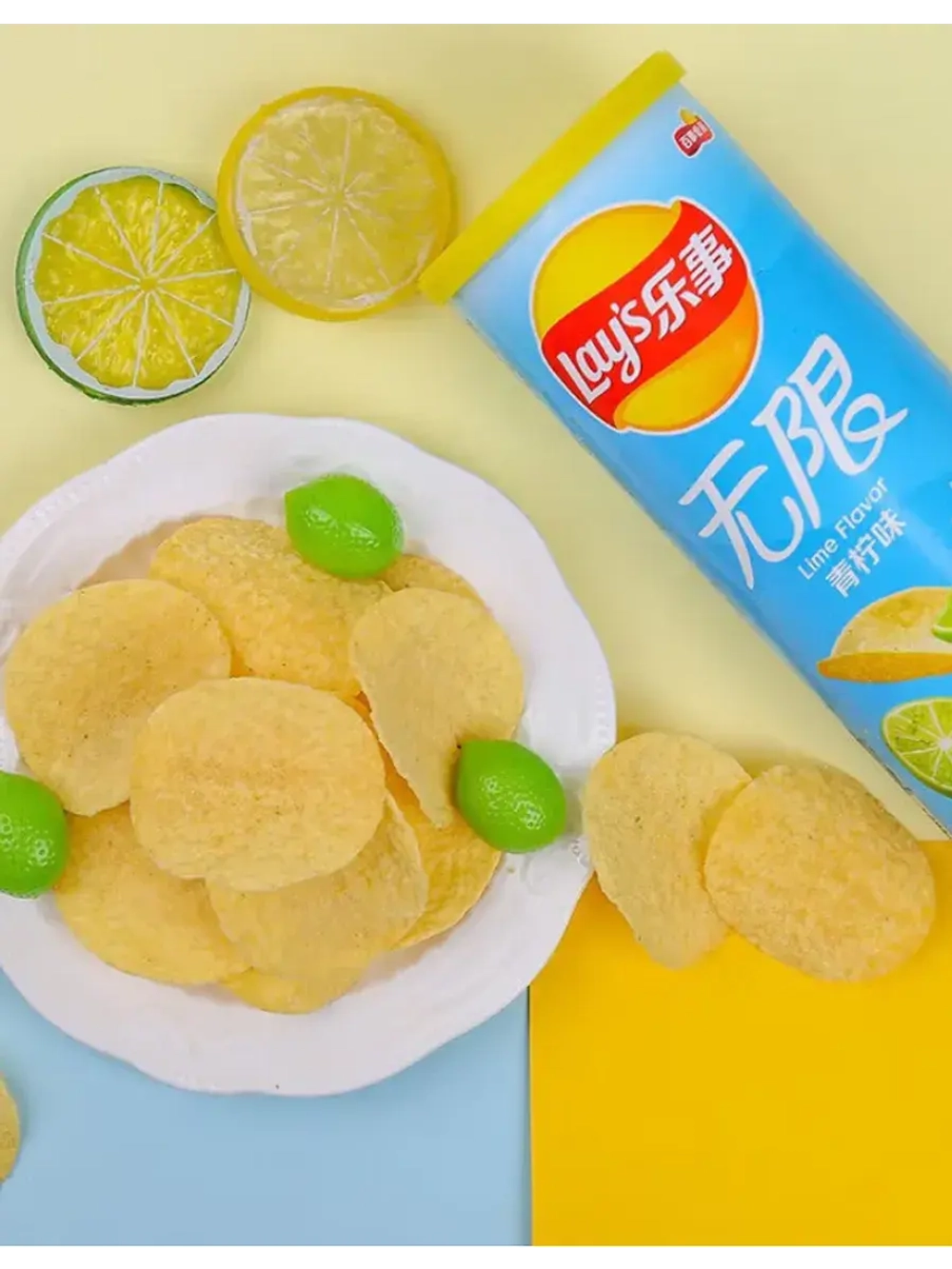 Чипсы Лейс Stax из Китая со вкусом Лайма 90 г