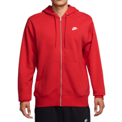 Куртка теннисная Nike Club Full-Zip Fleece - university red/white