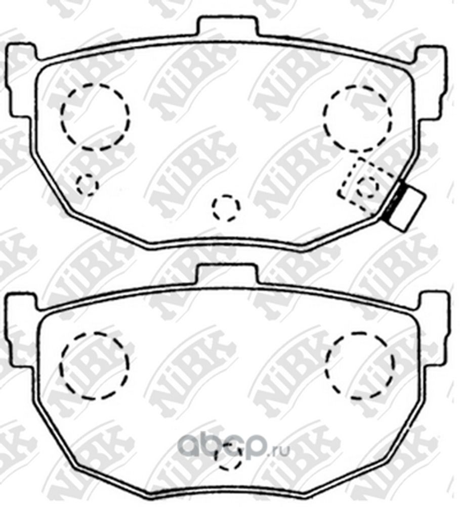 Колодка торм. Hyundai Elantra Kia Cerato до 2008 г. задн. /дисковые/ (NiBK)