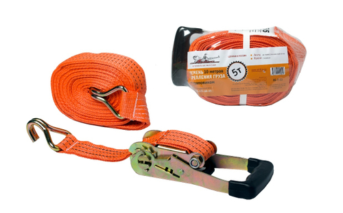 Ремень крепления груза с храповиком 5 т 10 м 5 см Airline