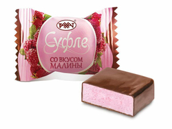 Конфеты Суфле со вкусом малины пп/пл 1 кг