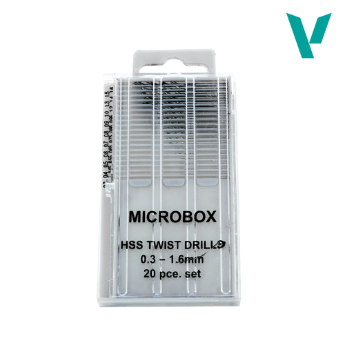 VALLEJO TOOLS: SET OF 20 DRILL BITS, 0.3-1.6 mm