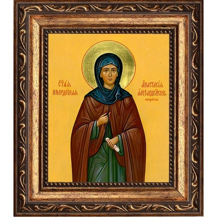 Анастасия Патрикия Преподобная Александрийская пустынница. Икона на холсте.