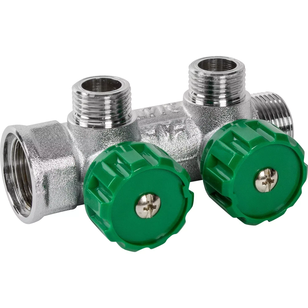 Коллектор Multifar с наружной резьбой на 2 выхода 3/4"х1/2"
