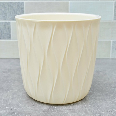 Горшок цветочный Desert 6,1л с дренажной вставкой, d217мм, h211мм (молочный)