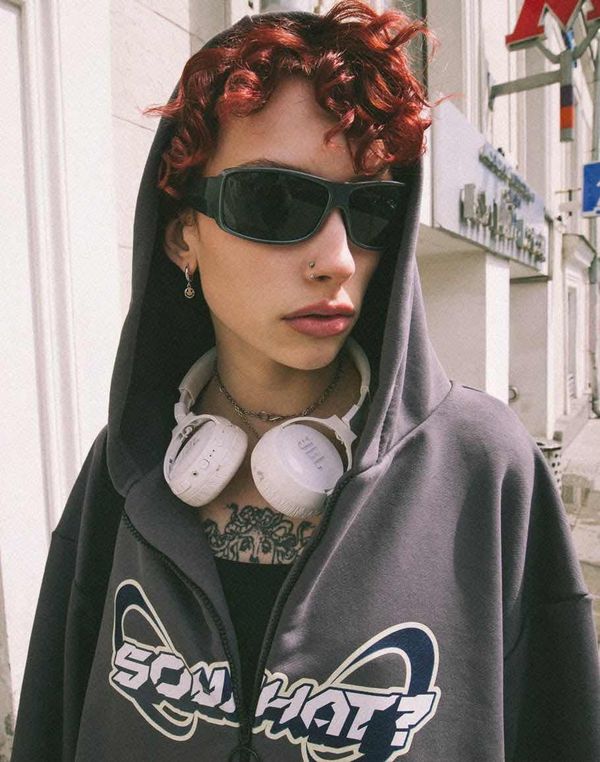 Худи Zip Серый - фото 4