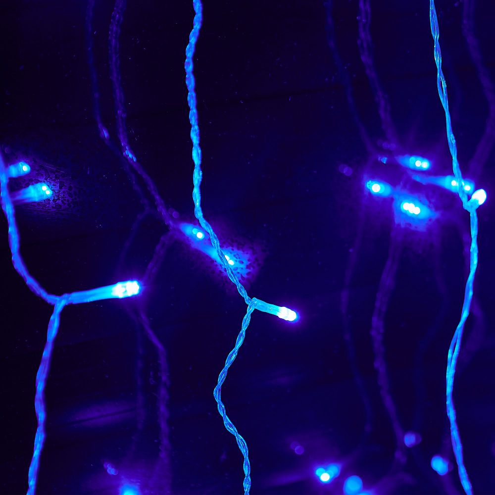 ULD-C3020-240-TTK BLUE-WHITE IP44 Занавес светодиодный с эффектом мерцания. 3х2м. Соединяемый. 240 светодиодов. Белый и синий свет. Провод прозрачный. TM Uniel