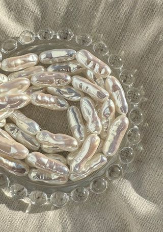 Жемчуг Продольной формы 8мм, майорка lux (1шт)