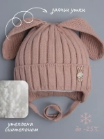 Шапка зимняя с ушками на завязках