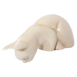 Статуэтка Кошка на полку Айвори