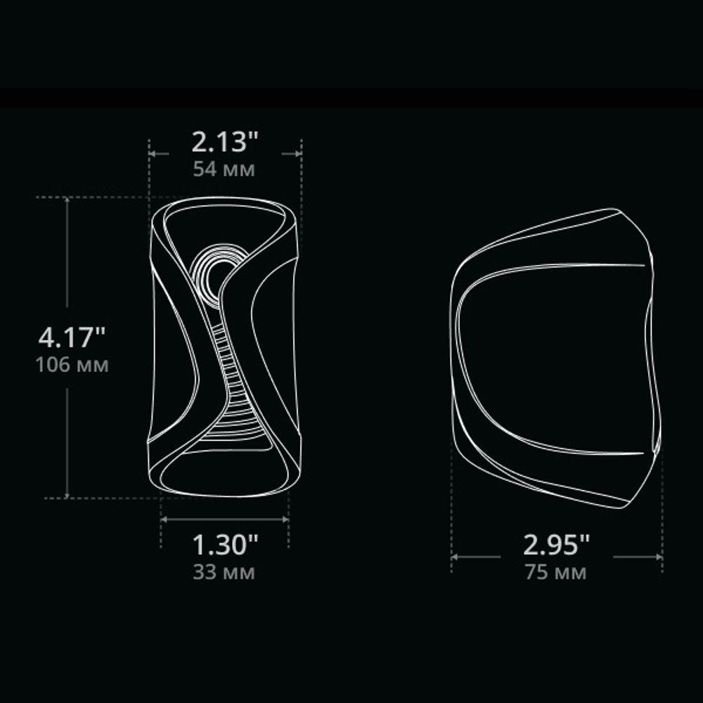 Бирюзовый силиконовый интерактивный вибромастурбатор с осцилляцией Lovense Gush 2 Penis Masturbator LE-48