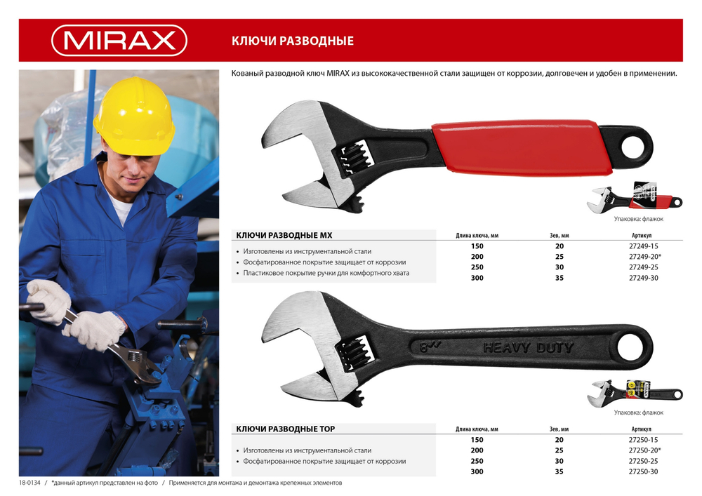 MIRAX MX, 300/35 мм, разводной ключ (27249-30)