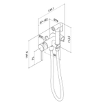 Смеситель с гигиенической лейкой  25к IDDIS 005GMR0i08 встраиваемый, ГРАФИТ матовый