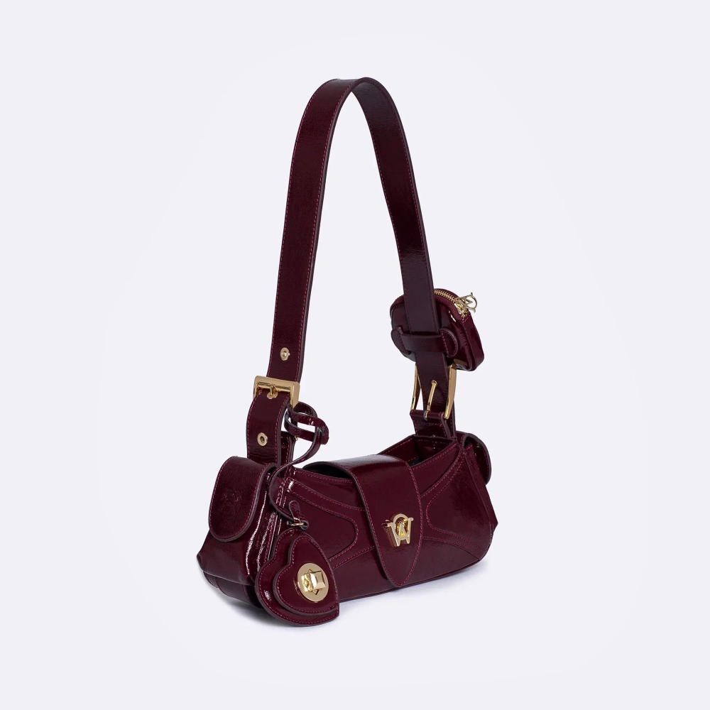 MANC КОЖАНАЯ СУМКА "AURORA MINI", БОРДОВЫЙ