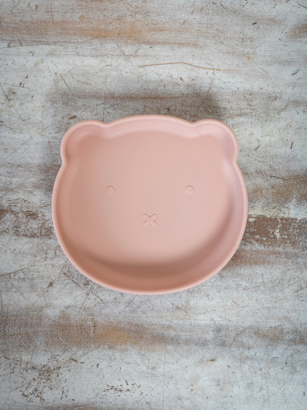 Силиконовая тарелка на присоске 400 мл Мишка, Cotton candy