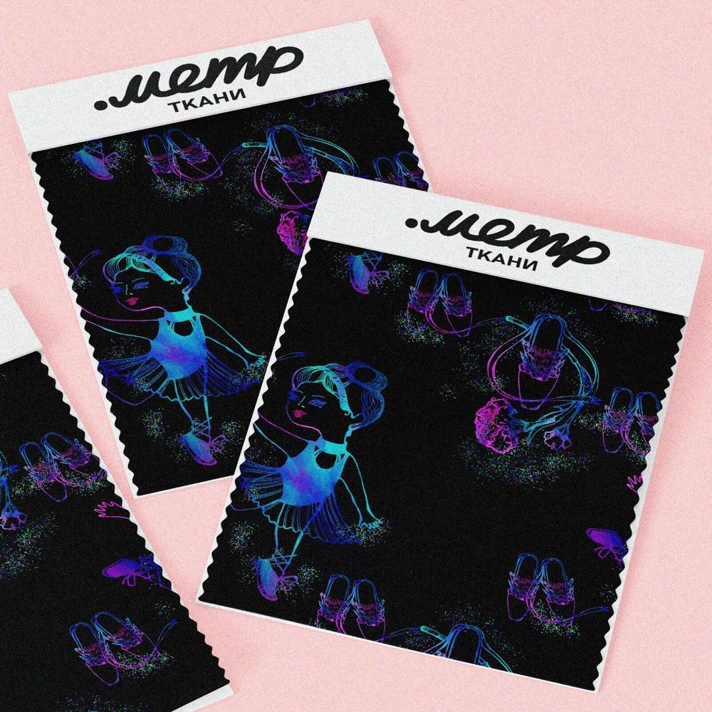 Ткань бифлекс неоновые балерины