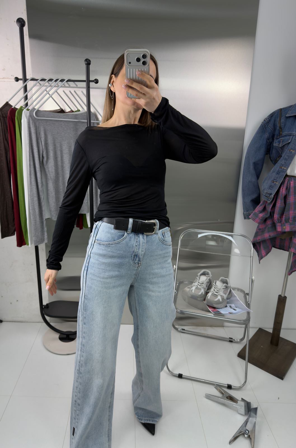 Лонгслив женский арт. 0100 цвет "чёрный"