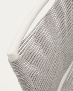 Садовый полубарный стул Culip из веревки и белого алюминия, 65 см