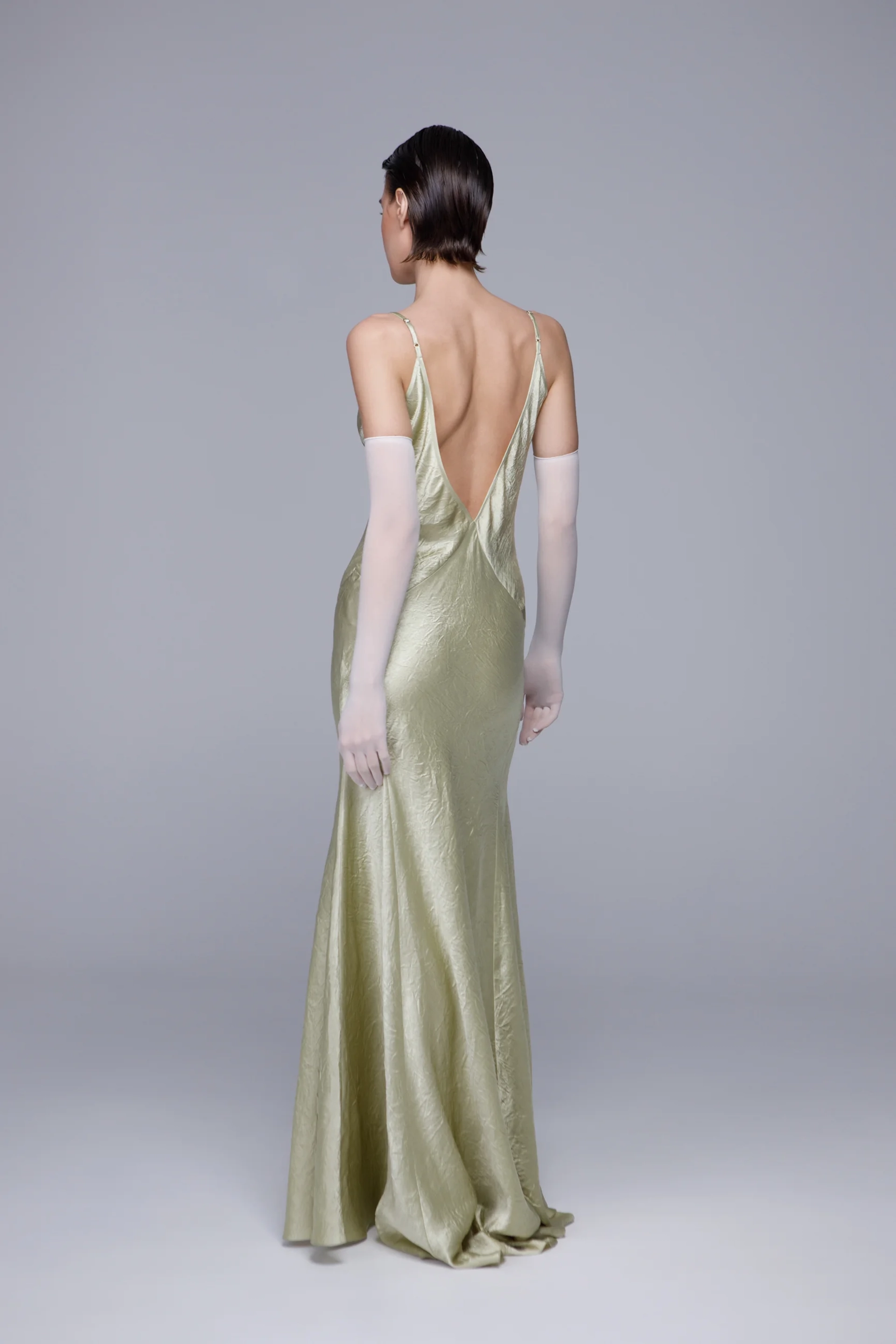 Комбинация из жатого атласа