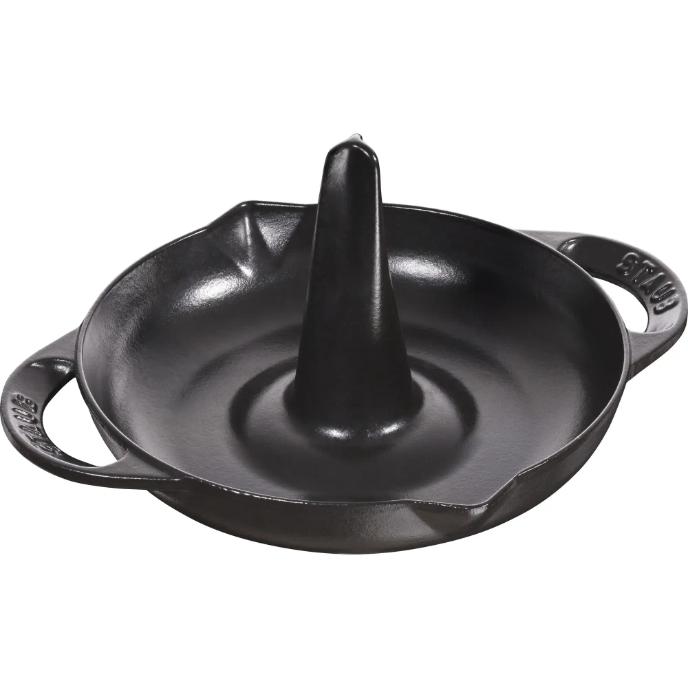 STAUB Жаровня для курицы 24см черная