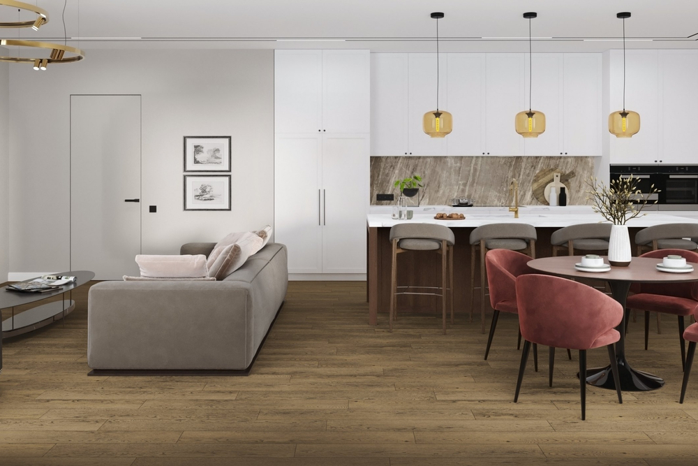 Кварц-винил LVT Damy Floor Family LVT 2.5 мм ДУБ МОККО 4.13 м2