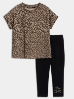 Костюм для девочки летний, футболка и бриджи