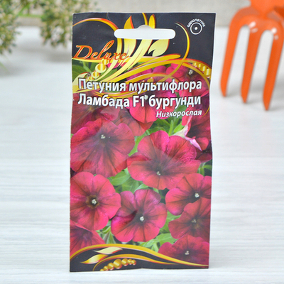 ПЕТУНИЯ Ламбада бургунди, многоцветковая (10шт) DeLuxe Цв.пак. (10шт)