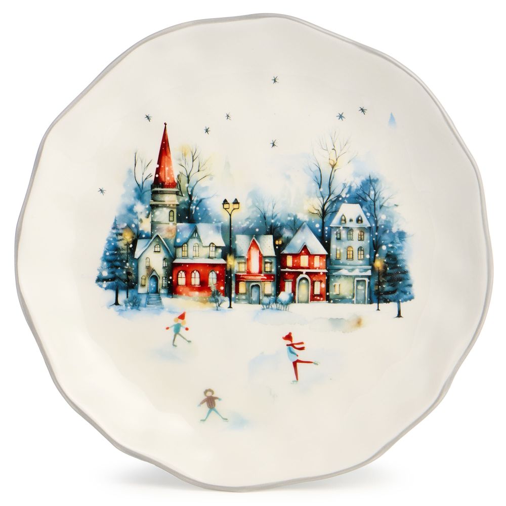 ТАРЕЛКА ЗАКУСОЧНАЯ AGNESS "С НОВЫМ ГОДОМ!" 23*3,5 СМ