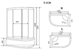 Душевая кабина Timo Standart 120x85 T-6620BL без гидромассажа