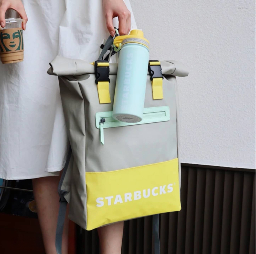 Набор Starbucks бутылка и рюкзак, желт.