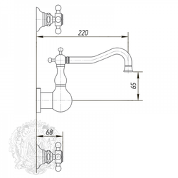 Смеситель для раковины настенный Migliore Arcadia ML.ARC-8370 схема
